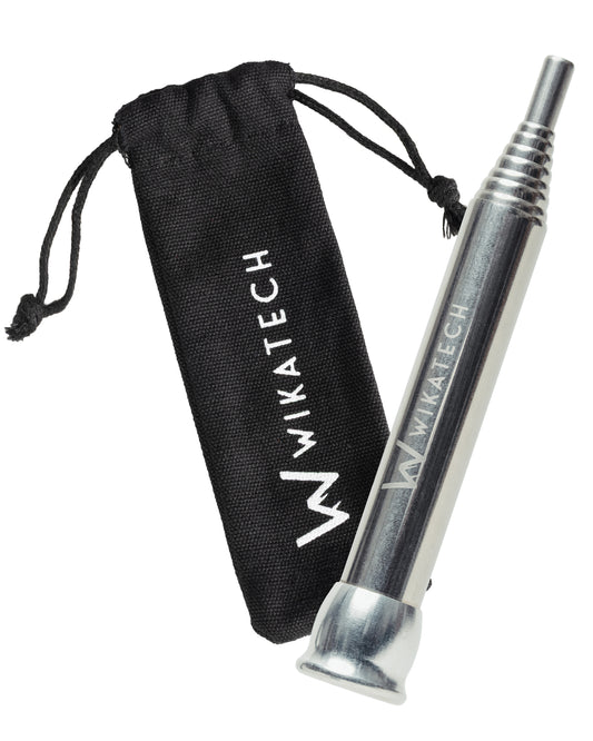 Fire blowpipe with mouthpiece and bag