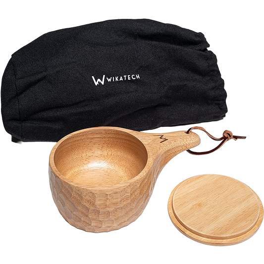 Holztasse mit Deckel