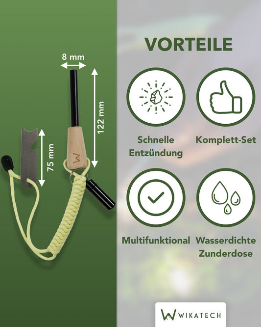 Feuerstarter / Feuerstahl mit Zunderbox
