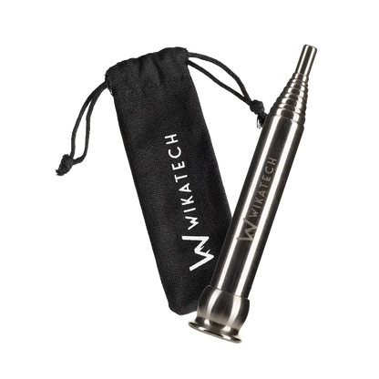 Fire blowpipe with mouthpiece and bag