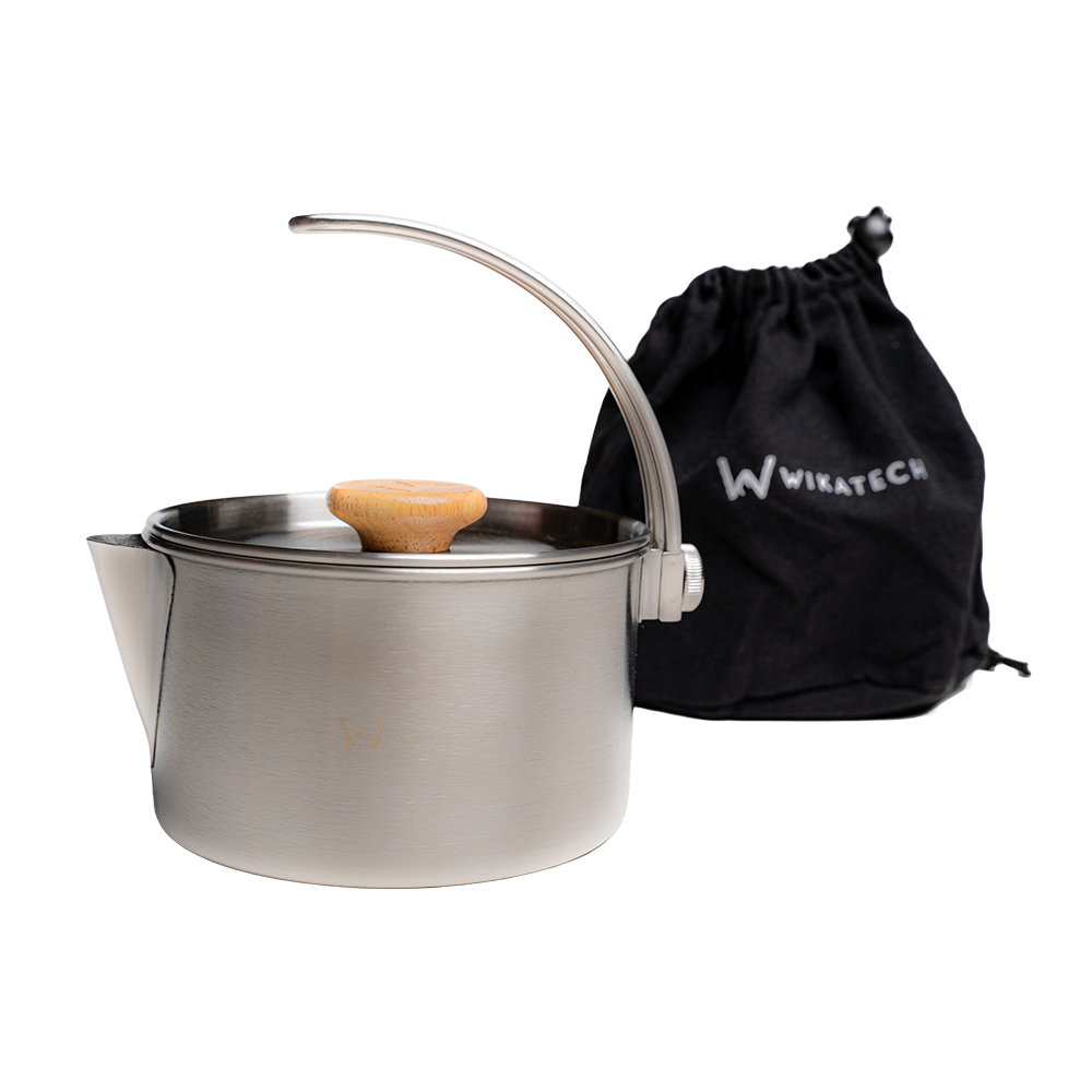 頑丈な黒い綿のバッグ、容量 1.0 リットルの屋外用ダッチオーブン