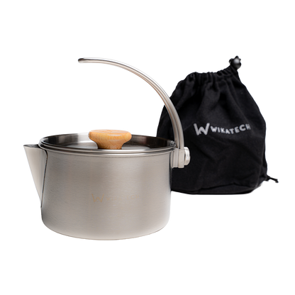 頑丈な黒い綿のバッグ、容量 1.0 リットルの屋外用ダッチオーブン