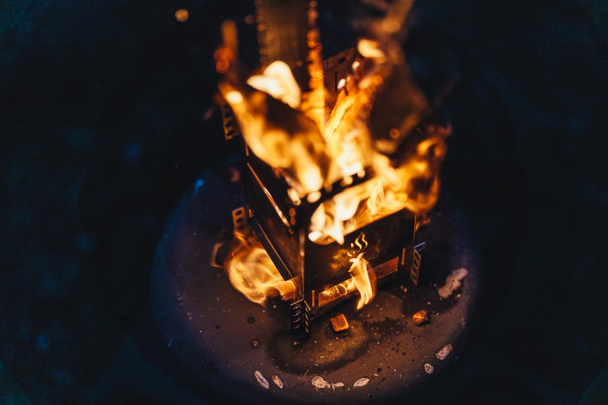 Hobo als Lagerfeuer