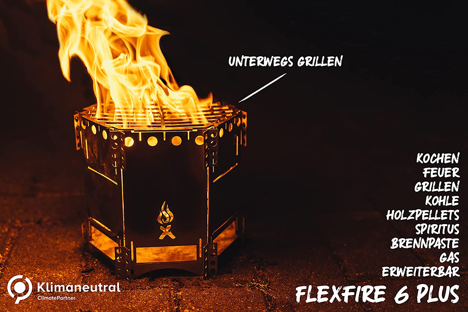 FlexFire 6 Plus outdoor grill and powerful fireplace | Wikatech